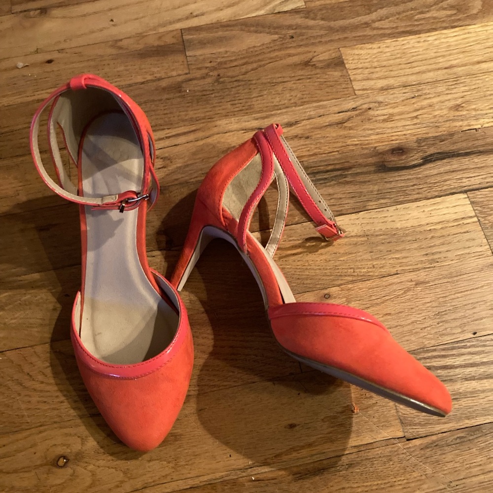 Coral strappy ASOS heels